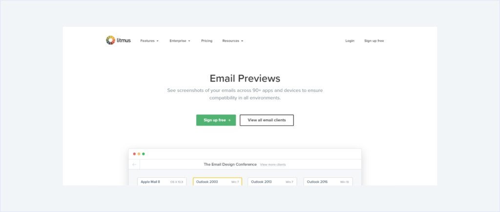 Email testing tools: Litmus