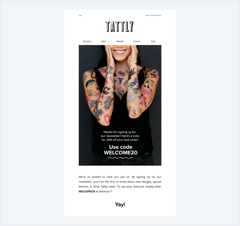 tattly email example