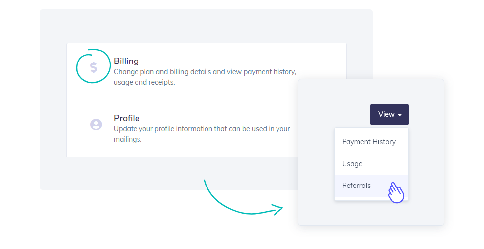 access billing and referral feature