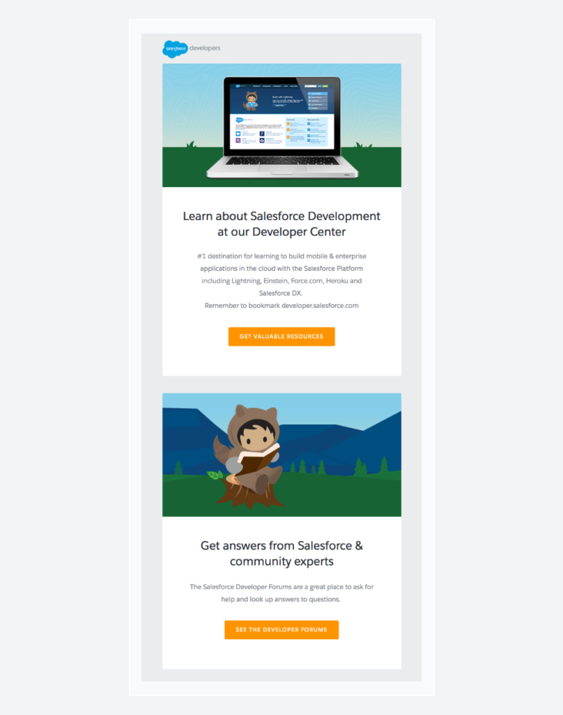 Educational email example: Salesforce