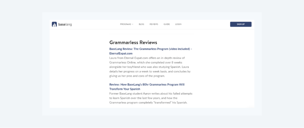 grammarless reviews and customer feedback