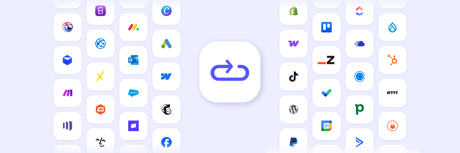 The main image with logos of various Elastic Email integrations