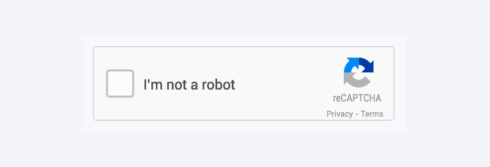 An example of a checkbox "I'm not a robot"