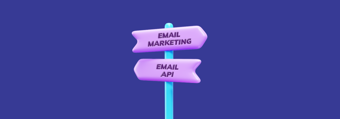 It's an illustration representing signpost that shows option to choose between two Elastic Email products