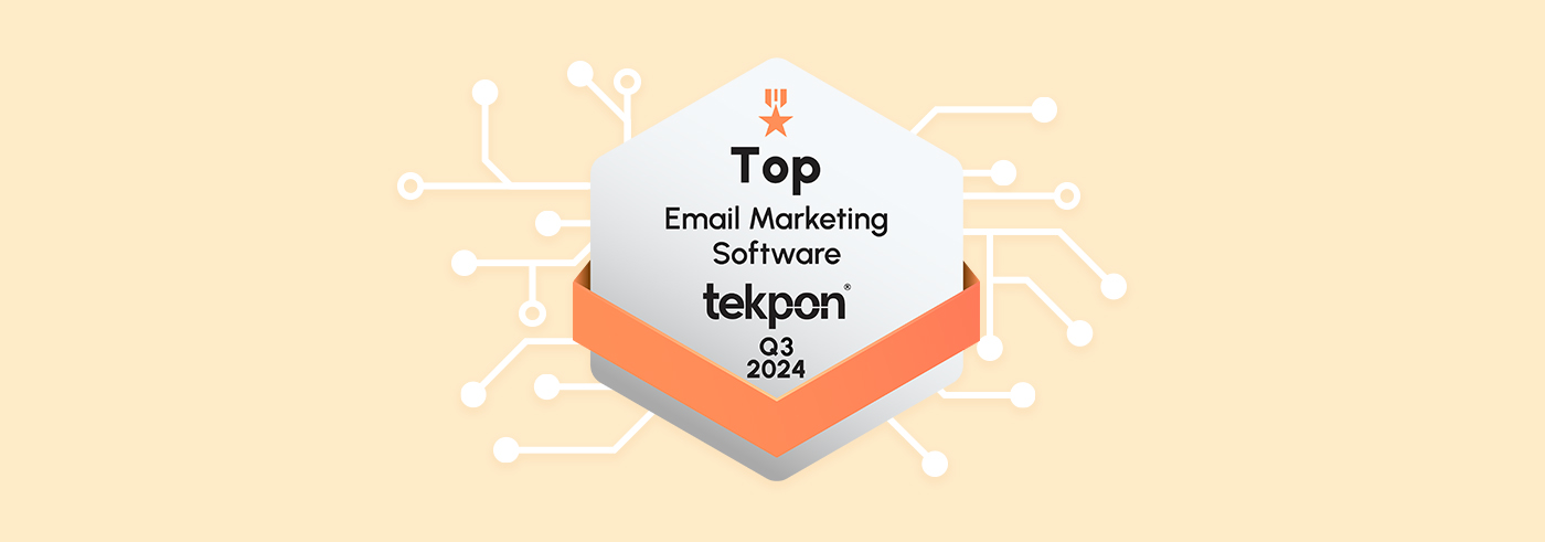 Main image with a Tekpon badge for the Top Email Marketing Software