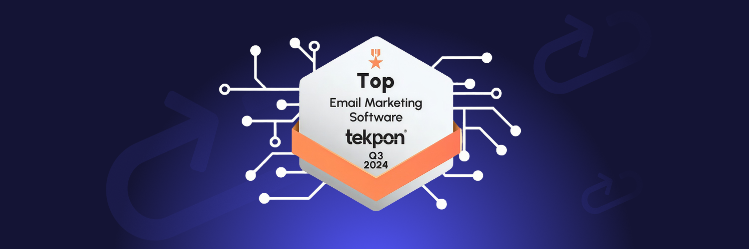 Main image with a Tekpon badge for the Top Email Marketing Software