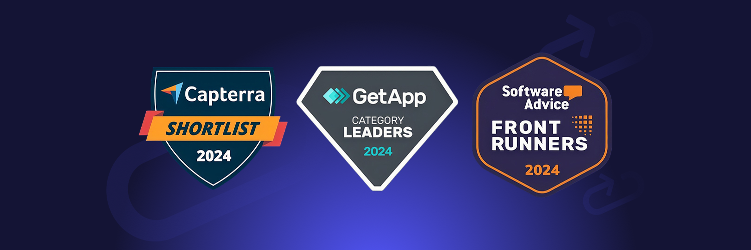 The main image presenting the badges Elastic Email received from Capterra, GetApp and Software Advice