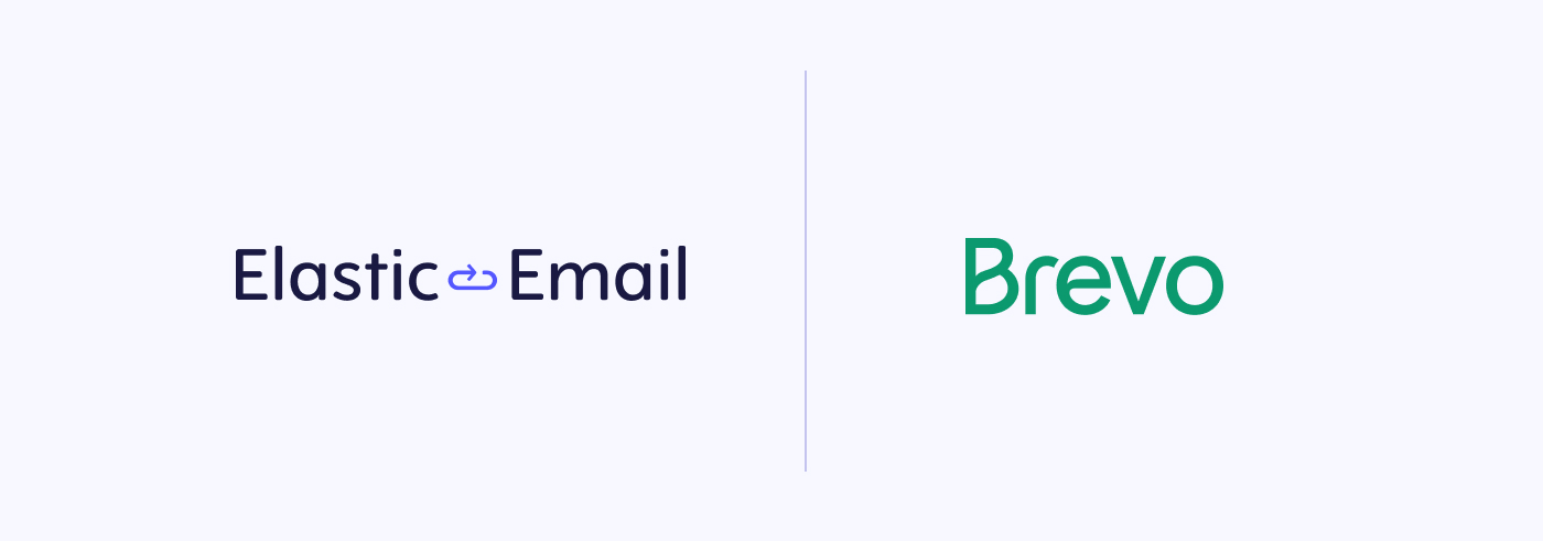 The main image presenting the logos of Elastic Email and Brevo
