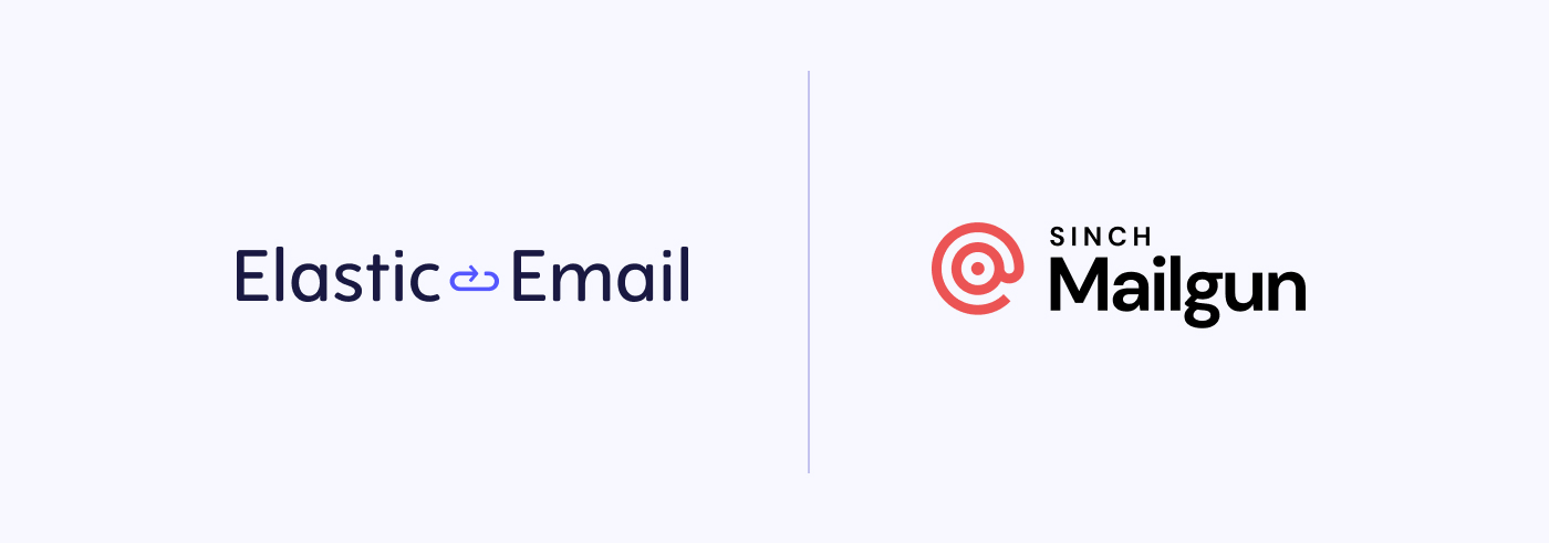 Main image presenting the Elastic Email and Mailgun logos