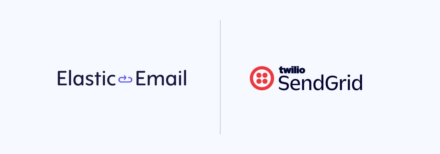 The main image presenting Elastic Email and SendGrid logos