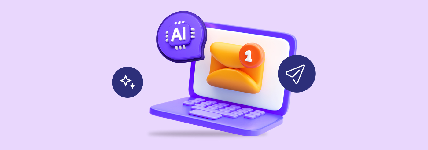 The main image of when to use AI to write emails