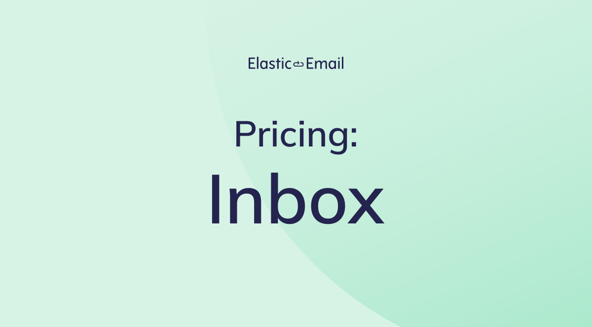 Inbox Pricing Plans - Elastic Email