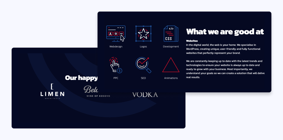 Screenshot of the CZECH.click website with their offer 