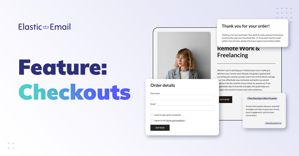 Checkouts to monetize your digital products | Elastic Email